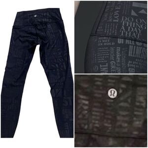 Lululemon Women's Black limited edition manifesto of love leggings
